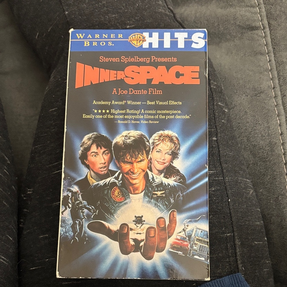 Warner Bros. InnerSpace VHS Cover - Blue, Orange, Black